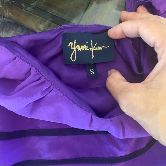 Yumi Kim Silk “Lanie” Silk One Shoulder Ruffled Dress Size S - Picture 7 of 16